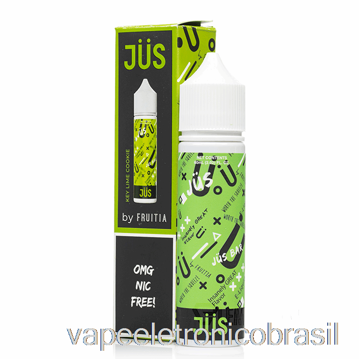 Vape Eletrônico Key Lime Cookie - Jus E-liquid - 60ml 0mg